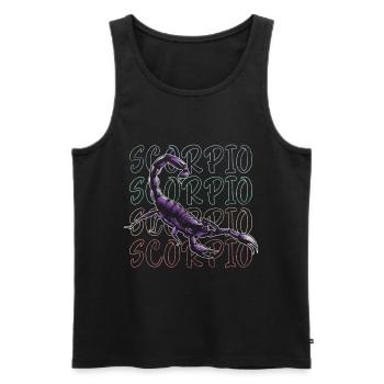 Scorpio zodiac sign November characteristics - Men's Premium Organic Tank Top - black - Front - AI Model Male 178 light (178cm)