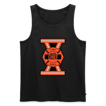Stellvertretende Feuerwehrchef - Männer Premium Bio Tank Top - Schwarz - Vorne - AI Model Male 178 light (178cm)