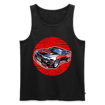 Jdm / Tuning / Turbolader / Felgen / Chiptuning - Männer Premium Bio Tank Top - Schwarz - Vorne - Michal (187cm)
