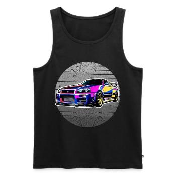 Jdm / Tuning / Turbocharger / Rims / Chiptuning - Men's Premium Organic Tank Top - black - Front - AI Model Male 178 light (178cm)