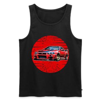 Jdm / Tuning / Turbocharger / Rims / Chiptuning - Men's Premium Organic Tank Top - black - Front - AI Model Male 178 light (178cm)