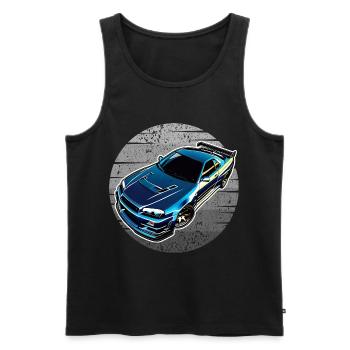 Jdm / Tuning / Turbocharger / Rims / Chiptuning - Men's Premium Organic Tank Top - black - Front - AI Model Male 178 light (178cm)