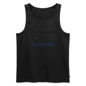 J'peux pas j'ai Gymnastique - Débardeur bio Premium Homme - noir - Devant - Michal (187cm)