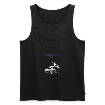 J'peux pas j'ai Camping-car - Débardeur bio Premium Homme - noir - Devant - Michal (187cm)