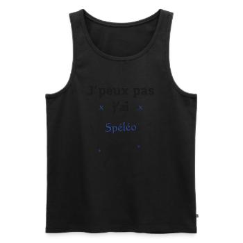 J'peux pas j'ai Spéléo - Débardeur bio Premium Homme - noir - Devant - Michal (187cm)