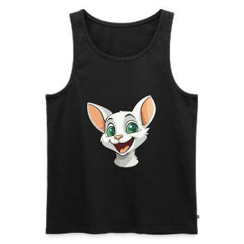Donskoy Cat Cartoon Illustration à l’aquarelle - Débardeur bio Premium Homme - noir - Devant - Michal (187cm)