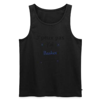 J'peux pas j'ai Basket - Débardeur bio Premium Homme - noir - Devant - Michal (187cm)