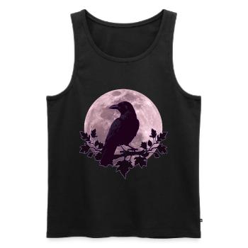 Raven in full moon light - Men's Premium Organic Tank Top - black - Front - AI Model Male 178 light (178cm)