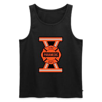 Sanitäter Feuerwehr - Männer Premium Bio Tank Top - Schwarz - Vorne - AI Model Male 178 light (178cm)