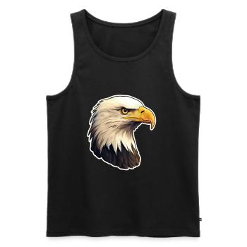 Eagle Eagle's Head - Men's Premium Organic Tank Top - black - Front - Michal (187cm)