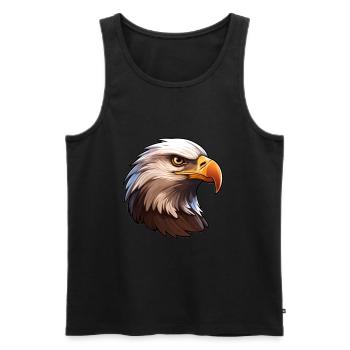 Eagle Eagle's Head - Men's Premium Organic Tank Top - black - Front - Michal (187cm)