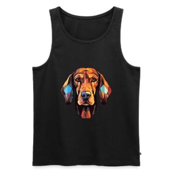 Schwarzwälder Hund Rasse Buntes Aquarell - Männer Premium Bio Tank Top - Schwarz - Vorne - Michal (187cm)