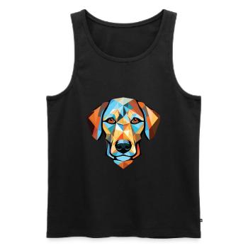 Braque Français Hunderasse Aquarell Illustration - Männer Premium Bio Tank Top - Schwarz - Vorne - AI Model Male 178 light (178cm)