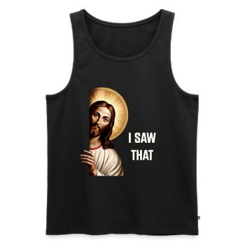 Jesus Freak Jesus Christus Meme Christlich Bibel - Männer Premium Bio Tank Top - Schwarz - Vorne - Michal (187cm)