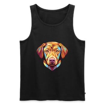 Chesapeake Bay Retriever Dog Breed Watercolor - Men's Premium Organic Tank Top - black - Front - Michal (187cm)