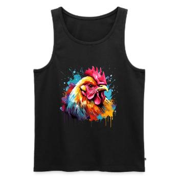 Französischer Hahn, Freund von Hühnern - Männer Premium Bio Tank Top - Schwarz - Vorne - AI Model Male 178 light (178cm)