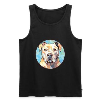 French White And Orange Hound Dog Breed Watercolor - Men's Premium Organic Tank Top - black - Front - Michal (187cm)