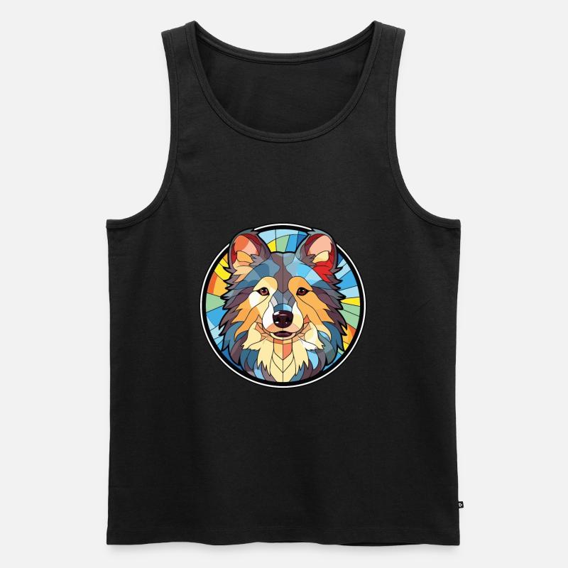 Deutsche Jagdhundrasse Aquarell Illustration - Männer Premium Bio Tank Top - Schwarz