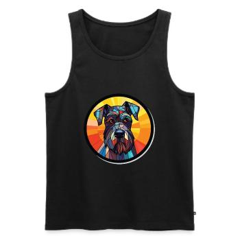 Deutsch Kurzhaar Vorstehhund Rasse Aquarell - Männer Premium Bio Tank Top - Schwarz - Vorne - AI Model Male 178 light (178cm)