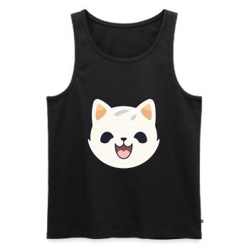 Asian Cat Colorful Cartoon Watercolor Illustration - Men's Premium Organic Tank Top - black - Front - Michal (187cm)