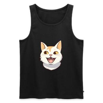 Javanische Katze Karikatur Aquarell Illustration - Männer Premium Bio Tank Top - Schwarz - Vorne - Michal (187cm)