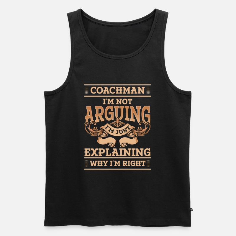 Pferdekutscher Romantisch Kutschieren Hobby - Männer Premium Bio Tank Top - Schwarz