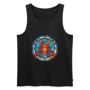 Scorpion Colorful Watercolor Animal Illustration - Men's Premium Organic Tank Top - black - Front - Michal (187cm)