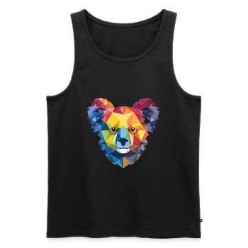 Koala buntes Aquarell Tier Haustier Illustration - Männer Premium Bio Tank Top - Schwarz - Vorne - AI Model Male 178 light (178cm)
