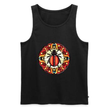 Marienkäfer Buntes Aquarell Tier Illustration - Männer Premium Bio Tank Top - Schwarz - Vorne - AI Model Male 178 light (178cm)