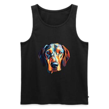 Amerikanischer Leopardenhund Hunderasse Aquarellglas - Männer Premium Bio Tank Top - Schwarz - Vorne - Michal (187cm)