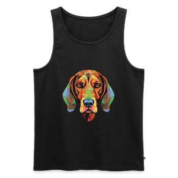 Schwarzwälder Hund Rasse Buntes Aquarell - Männer Premium Bio Tank Top - Schwarz - Vorne - Michal (187cm)