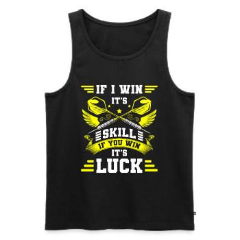 Dartscheibe Dartboard Bullseye - Männer Premium Bio Tank Top - Schwarz - Vorne - Michal (187cm)