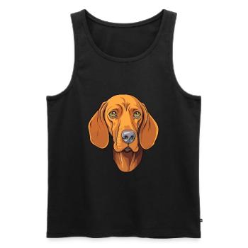 Hongrois Vizsla Chien Race Cartoon Kawaii Illustra - Débardeur bio Premium Homme - noir - Devant - Michal (187cm)