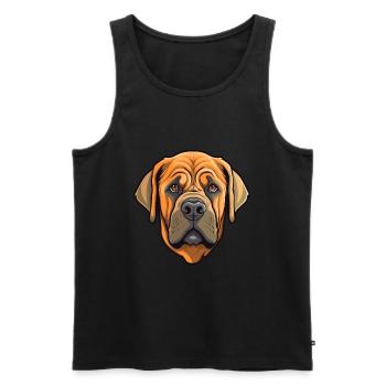 Mallorca Mastiff chien race Cartoon Kawaii Illustra - Débardeur bio Premium Homme - noir - Devant - Michal (187cm)