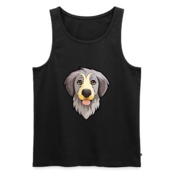 Middle Asian Ovtcharka Dog Breed Cartoon Kawaii Il - Men's Premium Organic Tank Top - black - Front - Michal (187cm)