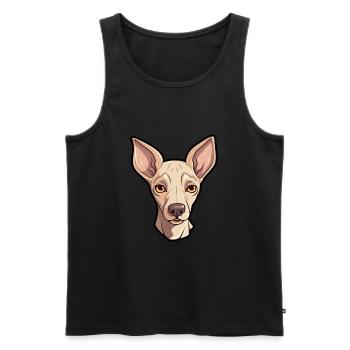 Mexikanische haarlose Hunderasse Cartoon Kawaii Illustra - Männer Premium Bio Tank Top - Schwarz - Vorne - Michal (187cm)