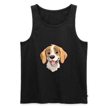 Kyi Leo Hunderasse Cartoon Kawaii Illustration - Männer Premium Bio Tank Top - Schwarz - Vorne - Michal (187cm)