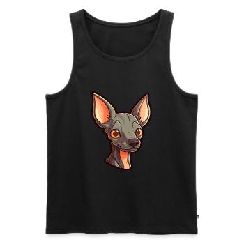 Inka Haarlose Hunderasse Cartoon Kawaii Illustratio - Männer Premium Bio Tank Top - Schwarz - Vorne - Michal (187cm)