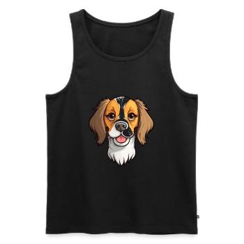 Havenese chien race dessin animé Kawaii Illustration - Débardeur bio Premium Homme - noir - Devant - Michal (187cm)
