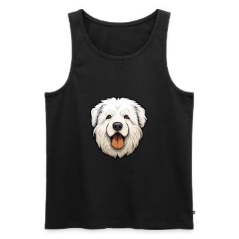 Himalaya-Schäferhund Hunderasse Karikatur Kawaii Illust - Männer Premium Bio Tank Top - Schwarz - Vorne - AI Model Male 178 light (178cm)