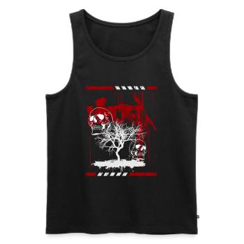 Tattoo Tattoo-Style Shirt Uhr - Männer Premium Bio Tank Top - Schwarz - Vorne - AI Model Male 178 light (178cm)