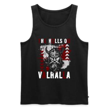 Style Polka Rot - Männer Premium Bio Tank Top - Schwarz - Vorne - AI Model Male 178 light (178cm)