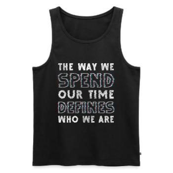 Hourglass Lifetime Art Countdown - Men's Premium Organic Tank Top - black - Front - AI Model Male 178 light (178cm)