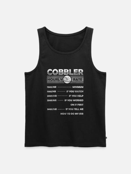 Shoemaker Craftsman Sole - Men's Premium Organic Tank Top - black