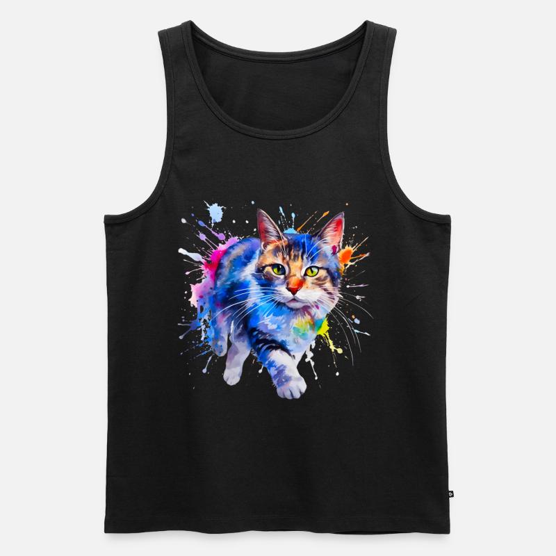 Katze, Kätzchen - Männer Premium Bio Tank Top - Schwarz
