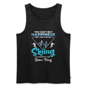 Snowboarding Slope Winter Winter Sports - Men's Premium Organic Tank Top - black - Front - Michal (187cm)