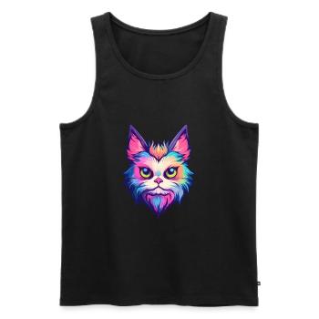 Birman Cat Breed aquarelle dessin animé Kawaii Pet - Débardeur bio Premium Homme - noir - Devant - Michal (187cm)