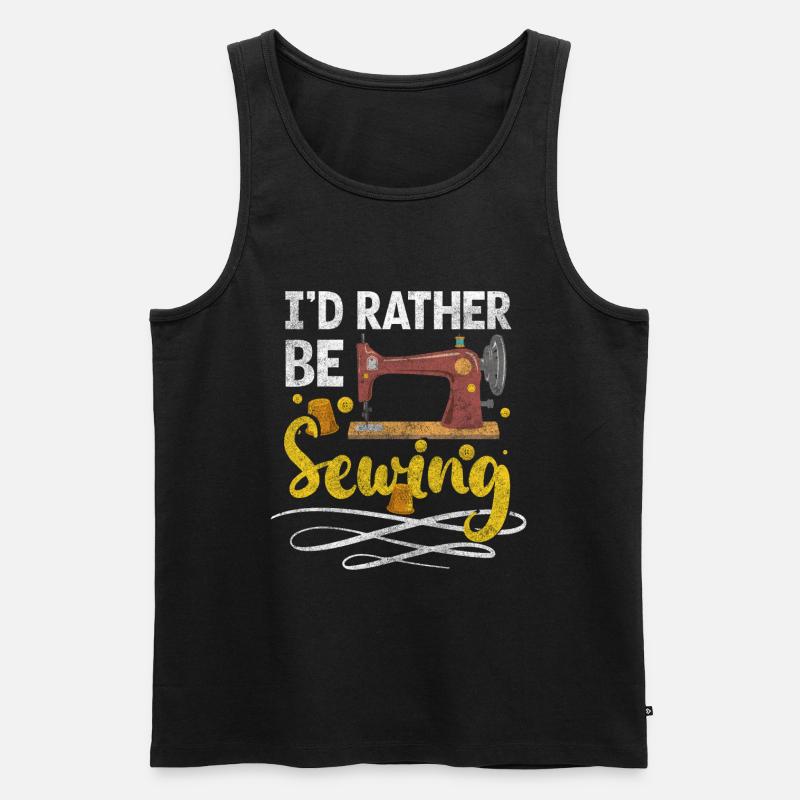 Schneider Schere Nähen - Männer Premium Bio Tank Top - Schwarz