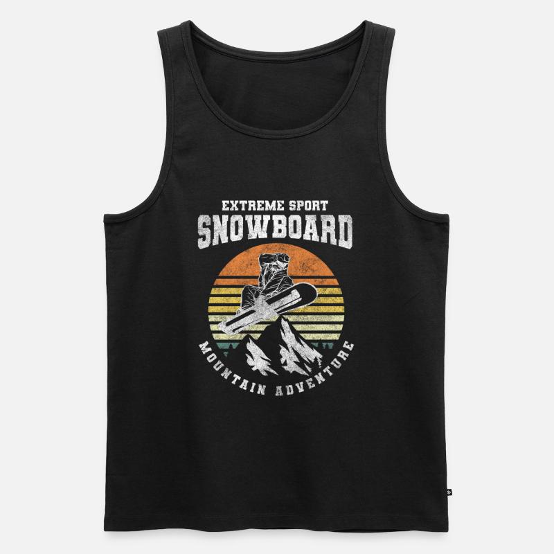 Schnee Board Tailgrab - Männer Premium Bio Tank Top - Schwarz