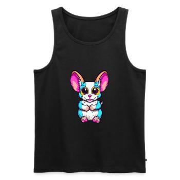 Zuckergleiter Bunte Aquarell-Karikatur Kawaii An - Männer Premium Bio Tank Top - Schwarz - Vorne - Michal (187cm)